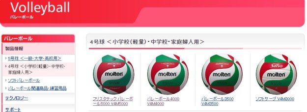 自宅で練習するバレーボールは試合球をおすすめしております。